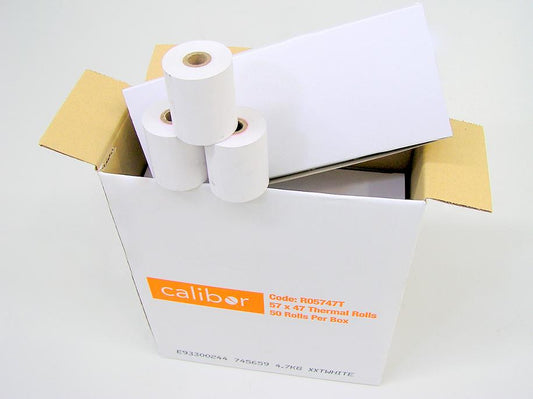 Calibor Thermal Paper 57mm x 47mm 50 Rolls/Box